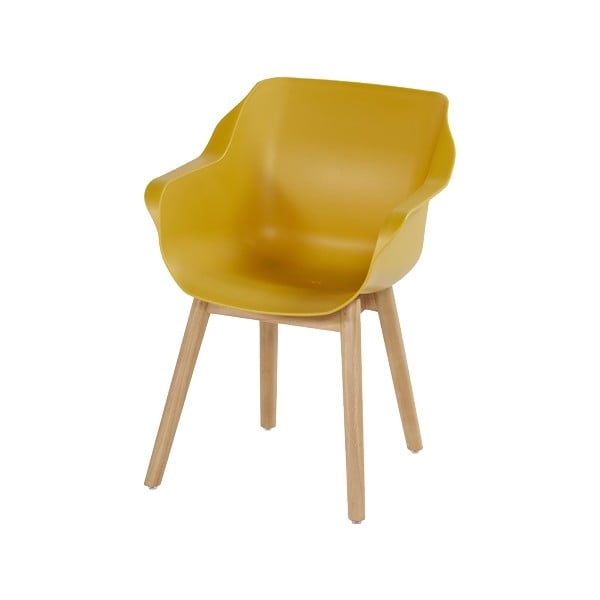 Set di 2 sedie da giardino in plastica gialla Sophie Teak - Hartman
