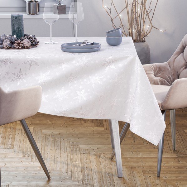 Tovaglia a tema natalizio 140x240 cm White Christmas – Restilo-image-1