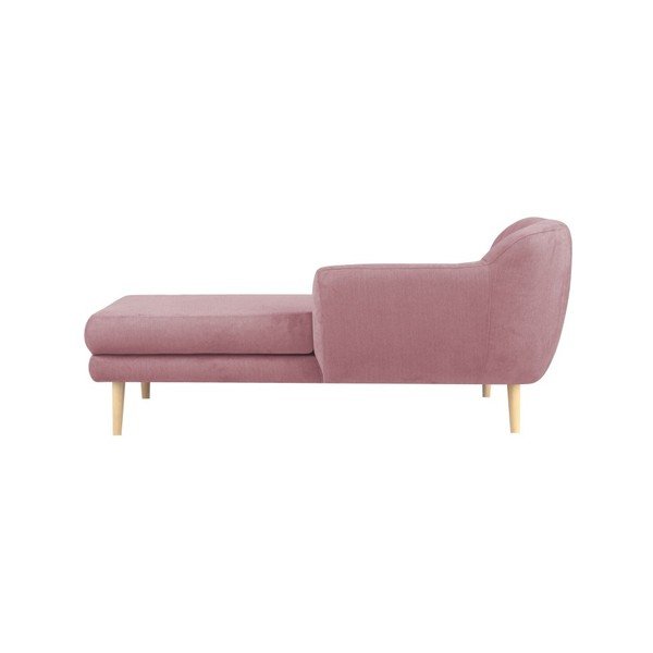 Divano rosa pallido con lettino a sinistra Sardaigne - Mazzini Sofas-image-3