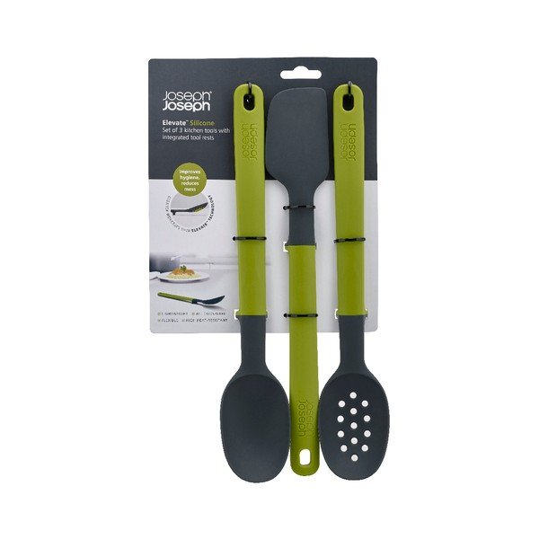 Set di 3 utensili in silicone Elevate grigio-verde Elevate™ - Joseph Joseph-image-2