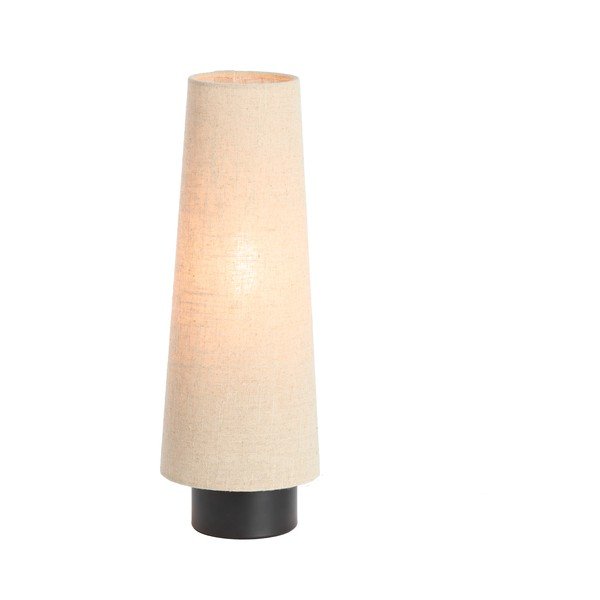 Lampada da tavolo beige in metallo con paralume in tessuto (altezza totale 42 cm) Howie – Light & Living-image-2