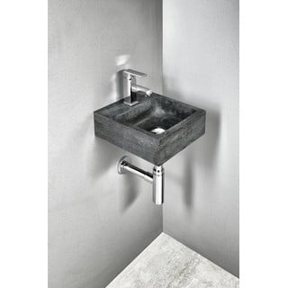 Lavabo nero in pietra 30x30 cm Blok – Sapho