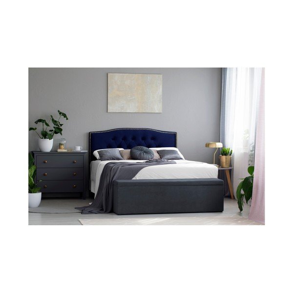 Testata blu navy Mazzini Sofas Daisy, 180 x 120 cm - Cosmopolitan Design-image-3