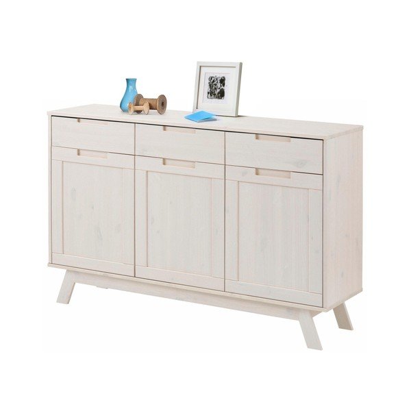 Cassettiera in legno bianco Olly - Støraa-image-1