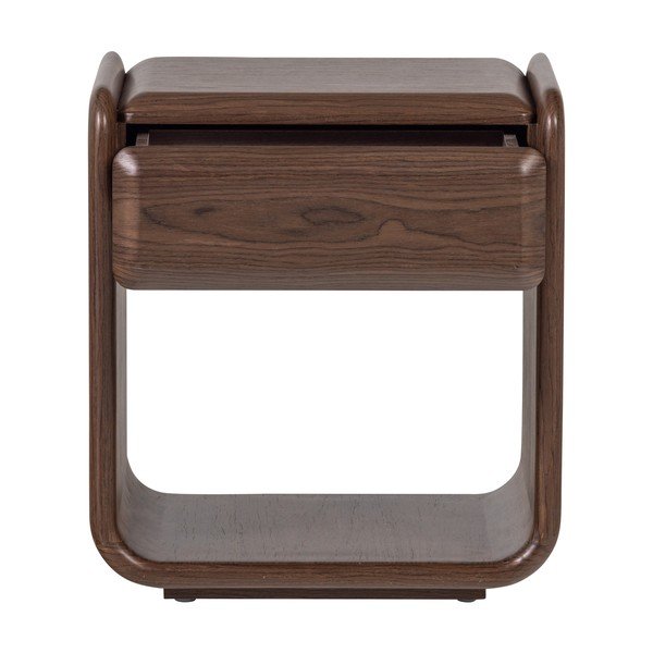 Comodino colore naturale scuro con ripiani Elura – WOOOD-image-4