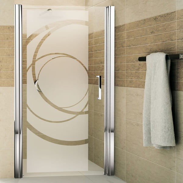 Adesivo in vetro smerigliato per cabina doccia Design, altezza 95 cm - Ambiance