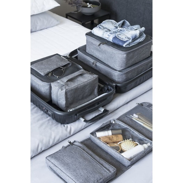 Organizer da viaggio in tessuto in set da 2 - Bigso Box of Sweden-image-3