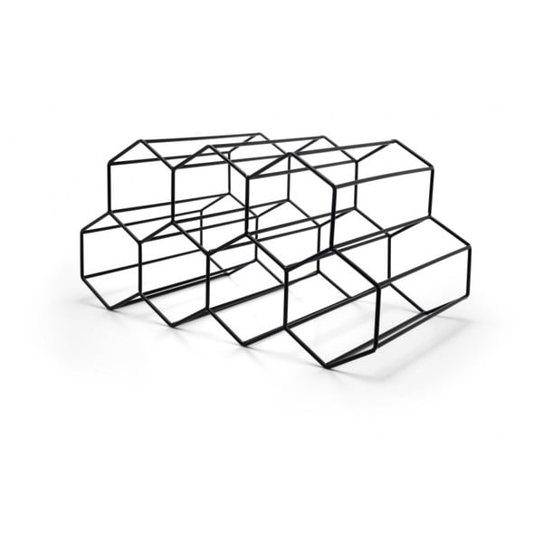 Portabottiglie in metallo nero - Leopold Vienna-image-3