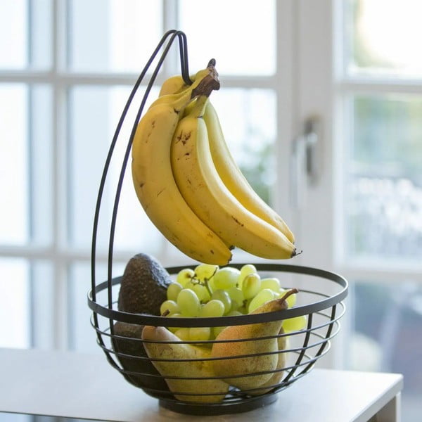 Cesto di frutta nero con gancio , ø 27,31 cm Austin - iDesign-image-1