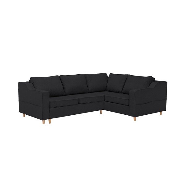 Divano letto a quattro posti grigio scuro Jonquille, angolo destro - Mazzini Sofas