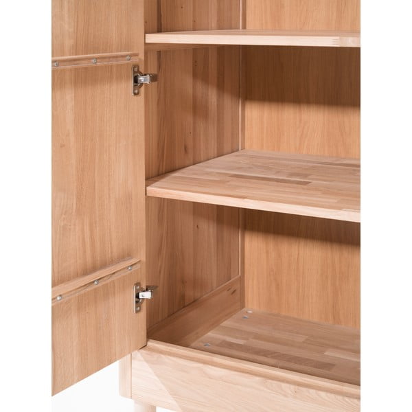 Armadio per bambini di colore naturale in rovere massiccio 100x190x55 cm Forrest – Vipack-image-1