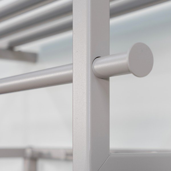 Attaccapanni da parete grigio tortora in metallo con scaffale 76 cm Rizzoli – Spinder Design-image-4