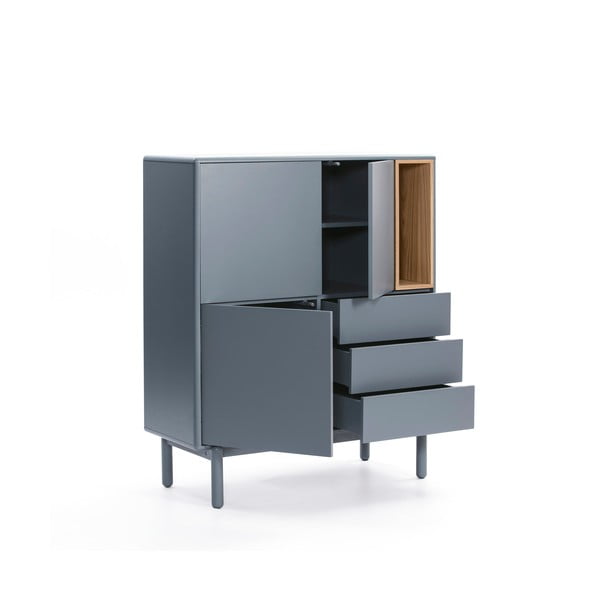 Cassettiera alta blu-grigio 100x120 cm Corvo - Teulat-image-3