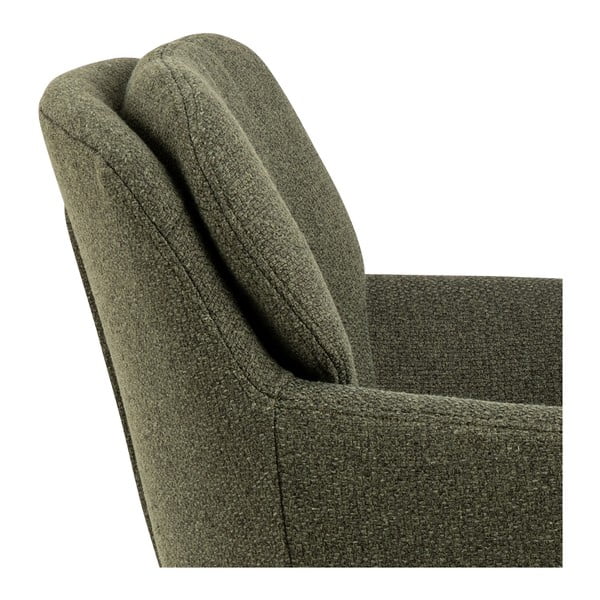 Sedia da pranzo color kaki in imbottito con braccioli Dora – Actona-image-4