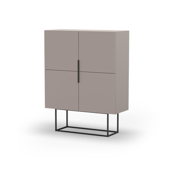 Armadietto grigio/beige 100x130 cm Titan – Marckeric-image-3