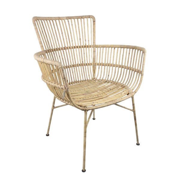 Poltrona da esterno di colore naturale in rattan – Ego Dekor