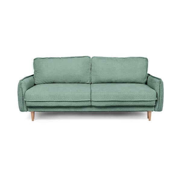 Divano letto verde in tessuto bouclé 215 cm Patti - Bonami Selection