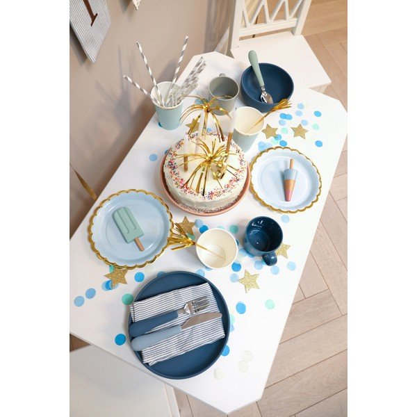 Posate per bambini verde/blu in silicone 3 pz Ocean Mix – Cam Cam Copenhagen-image-2