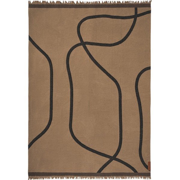 Coperta marrone chiaro 130x175 cm Shadow  – Mette Ditmer Denmark
