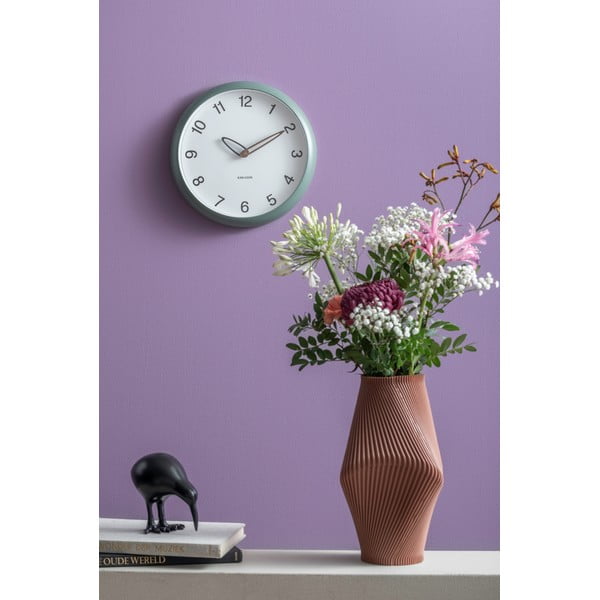 Vaso marrone in poliresina (altezza totale 30 cm) Twisted Rib – PT LIVING-image-1