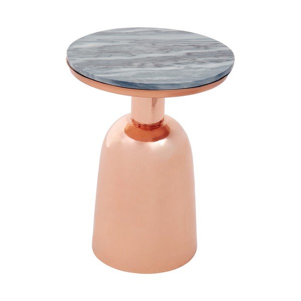 Tavolino rotondo con piano in marmo ø 48 cm Amira – Premier Housewares