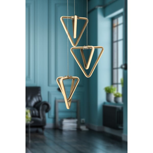 Lampadario LED color bronzo in metallo ø 20 cm Baris – Squid Lighting-image-1