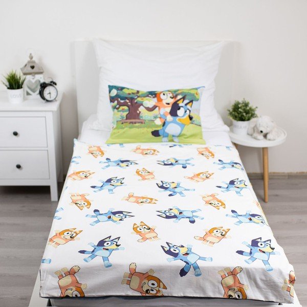 Set copripiumino e federa da bambini in cotone per culla 100x135 cm Bluey – Jerry Fabrics-image-2
