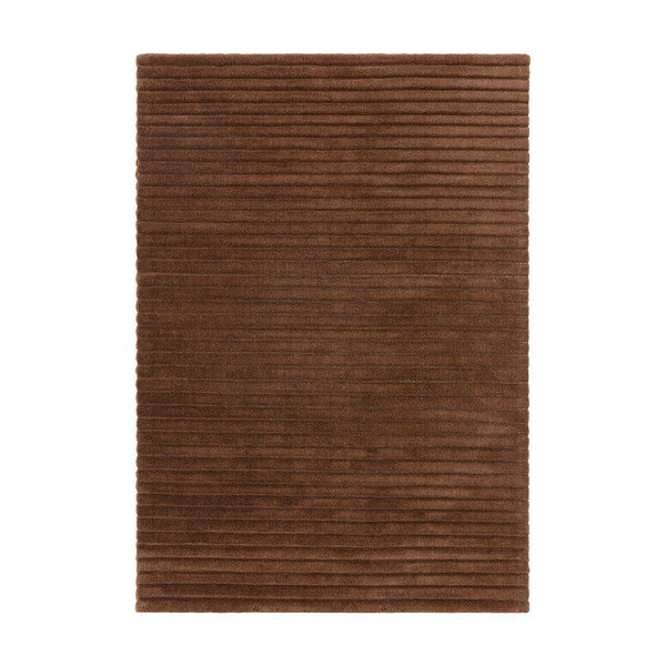Tappeto marrone scuro in lana tessuto a mano 160x230 cm – Asiatic Carpets