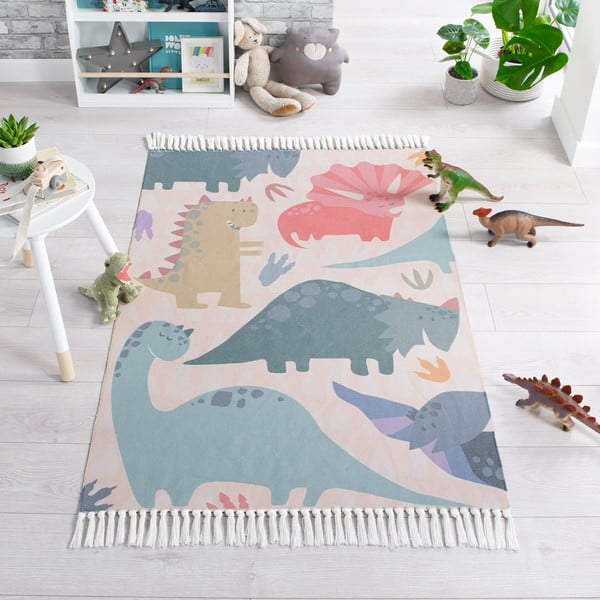 Tappeto per bambini , 80 x 120 cm Walk the Dinosaur - Flair Rugs-image-4