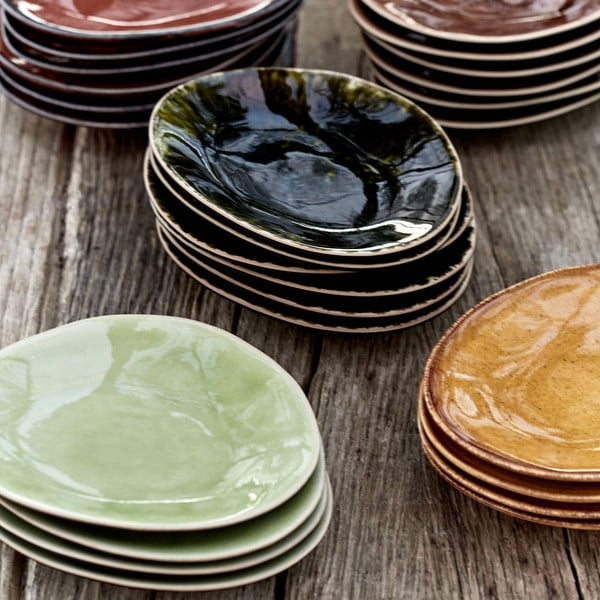 Piatto da dessert in gres verde chiaro , ⌀ 16 cm Riviera - Costa Nova-image-1