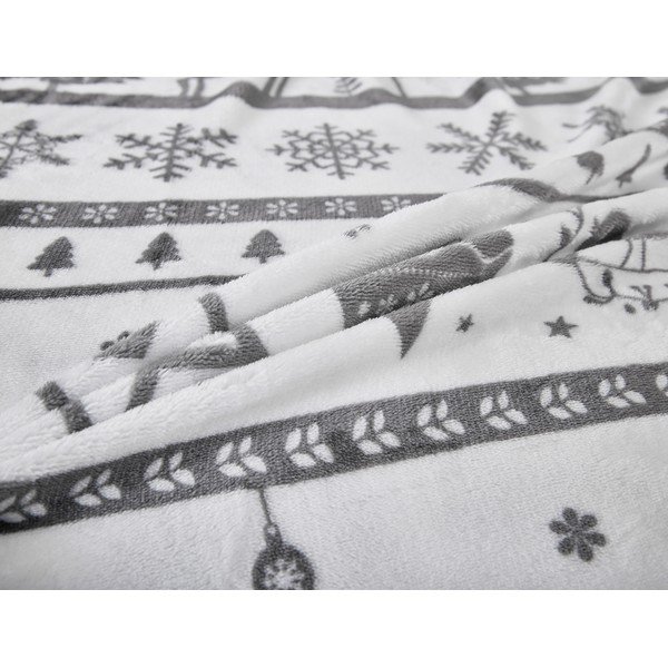 Biancheria da letto bianca/grigia in micropile per letto singolo 140x200 cm – My House-image-3