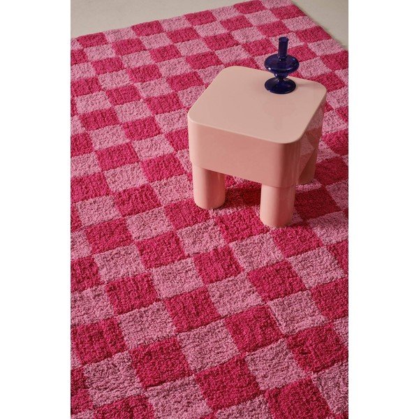 Tappeto rosa/rosa chiaro in cotone 200x300 cm Mela – Jotex-image-1