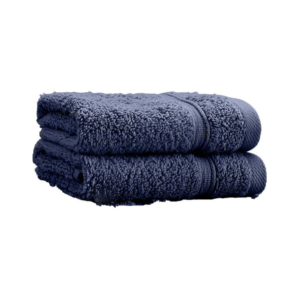 Set di asciugamani tipo terry blu scuro in cotone 2 pz 30x30 cm Zero Twist – Catherine Lansfield