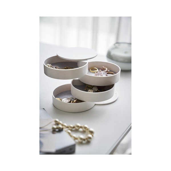 Portagioie a castello bianco , ⌀ 10 cm Tower - YAMAZAKI-image-1