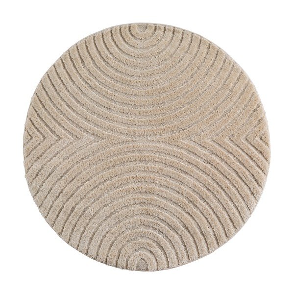 Tappeto rotondo beige in misto iuta ø 160 cm Art 1122 – Ayyildiz Carpets