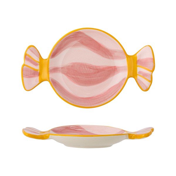 Piatto da portata rosa in gres a tema natalizio Caramella – Bloomingville-image-4