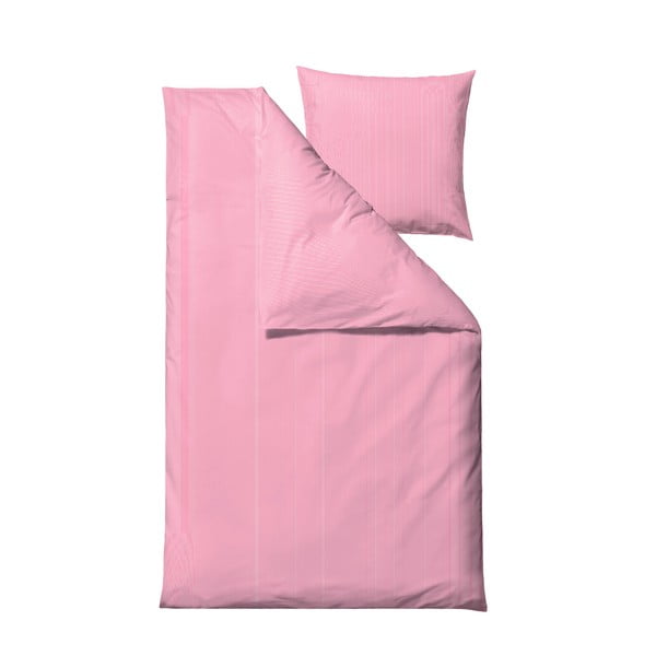 Set copripiumino e federa rosa in cotone per letto singolo 140x200 cm Cheerful – Södahl