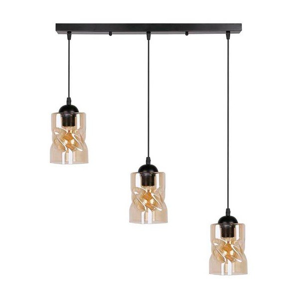 Lampada a sospensione nera con paralume in vetro 10x62 cm Felis - Candellux Lighting-image-3