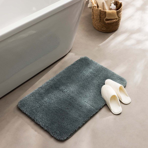 Tappetino per il bagno verde polveroso 50x80 cm Mael – douceur d'intérieur-image-1
