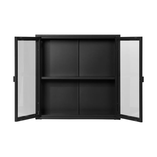 Vetrina da appendere in metallo nero 80x80 cm Brisbane - House Nordic-image-3