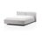 Letto matrimoniale imbottito argentato con contenitore con rete inclusa 160x200 cm Cube – Meise Möbel