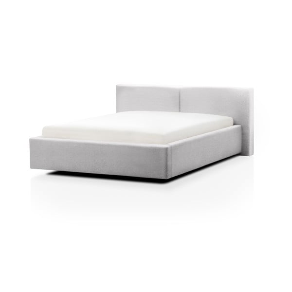 Letto matrimoniale imbottito grigio chiaro rete non inclusa 180x200 cm Cube – Meise Möbel