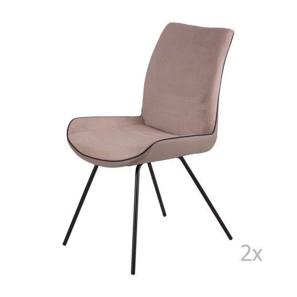 Set di 2 sedie beige Norma - sømcasa