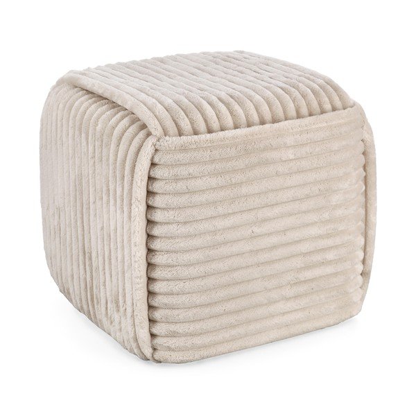 Poggiapiedi beige Cube – Bizzotto