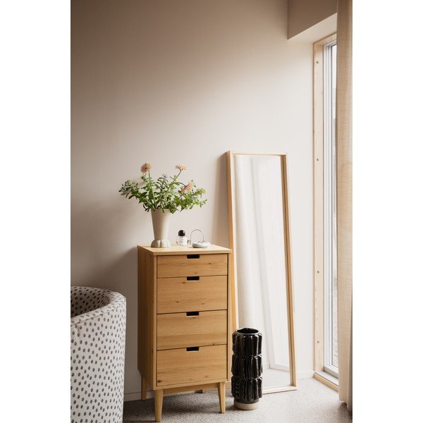 Credenza di colore naturale in rovere massiccio 45x92x38 cm Garrison – Rowico-image-4