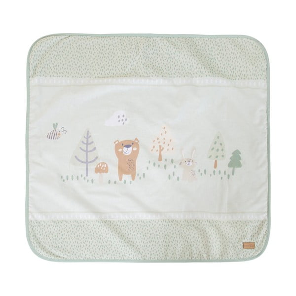 Coperta per bambini verde chiaro in micropile 80x80 cm Woodland Buddies – Roba-image-4