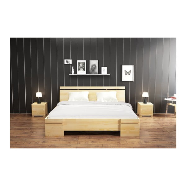 Letto matrimoniale in legno di pino SKANDICA Sparta Maxi, 200 x 200 cm - Skandica-image-4