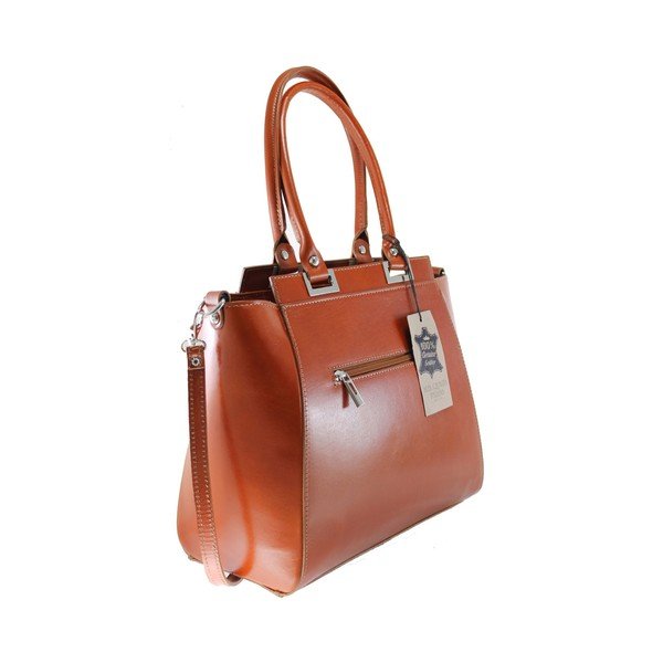 Borsa in pelle marrone cognac Ginger - Chicca Borse-image-2