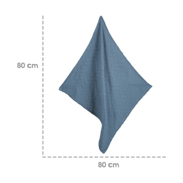 Coperta blu in cotone biologico 80x80 cm Seashells - Roba-image-2