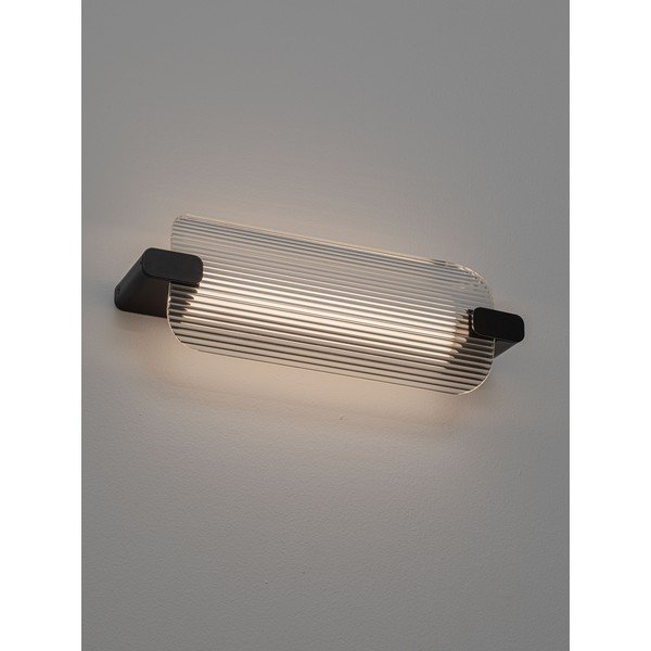 Lampada da parete LED nera opaca in vetro Emery – Nova Luce-image-1